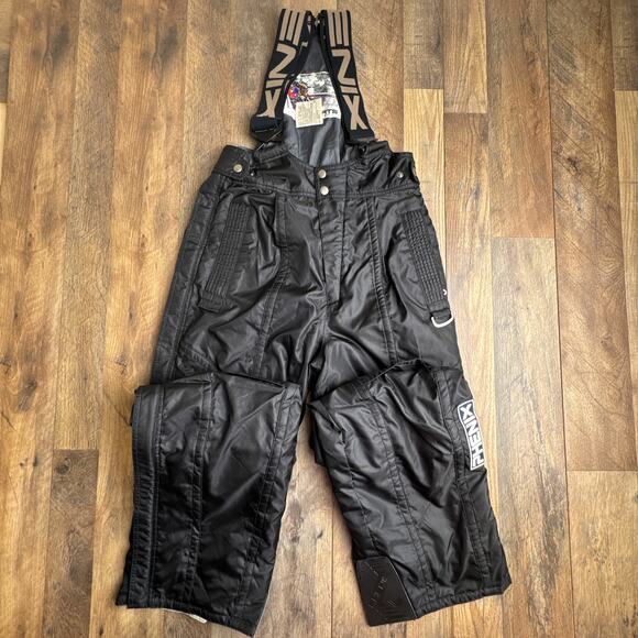 Vintage Phenix Snow Bib Pants Men's‎ Small Black Snowboarding Skiing Insulated - Picture 1 of 13